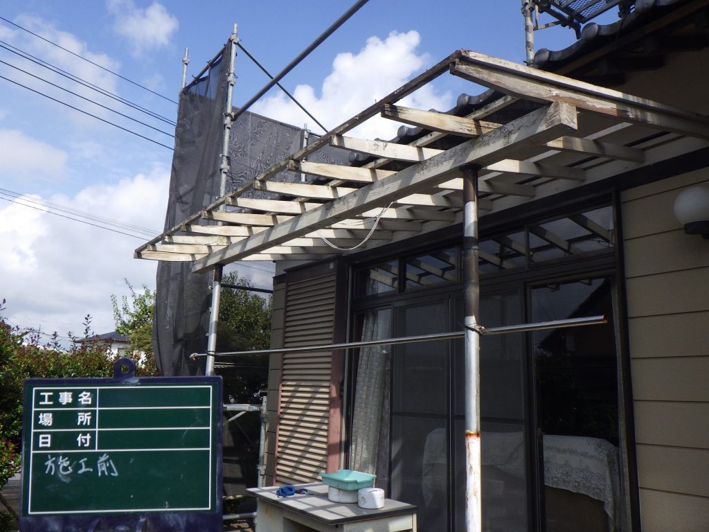 藤岡市、外壁塗装工事施工事例Before写真03