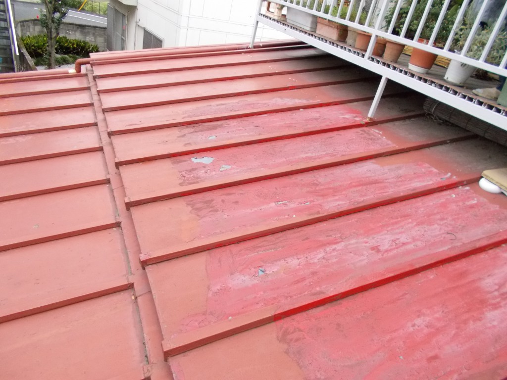 群馬県高崎市、屋根塗装工事施工事例Before写真01